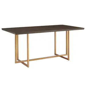 Üst yemek masası hint malzemeleri Modern lüks Metal demir restoran ev mobilya dikdörtgen mdf özelleştirilmiş üst