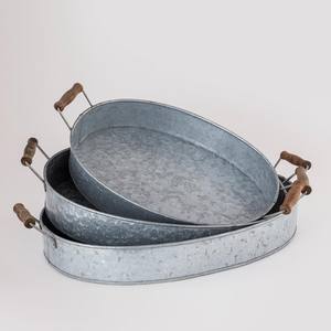 Offre Spéciale Coloré Empilable Plateau Rond En Métal Anti-dérapant Bar Servant des Plateaux En Étain Pour La Décoration - Product Image 4