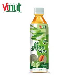 16.9 floz VINUT Bottle Aloe Vera Drink con cetriolo e cantalupo aloe vera prezzo succo di frutta Odm produttore