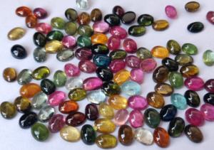 Tourmaline multicolore naturelle, ovale, 3x5mm à 5x7mm, super qualité - Product Image 2