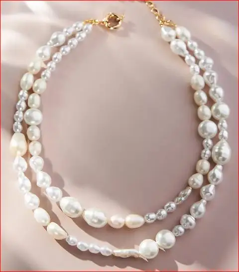 Pearl Statement Necklace for Women High Quality Chemical Free Beaded Necklace Sophisticated design latest fashion necklace