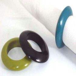 Anillo con soporte para servilletas, anillo con forma de resina dorada, Vintage, de lujo, informal, San Valentín - Product Image 3