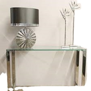 กรอบฐานโลหะกระจกด้านบนหินอ่อนขายดีที่สุดในห้องนั่งเล่นโต๊ะคอนโซลเฟอร์นิเจอร์โลหะสีโรสโกลด์ขายดี - Product Image 2