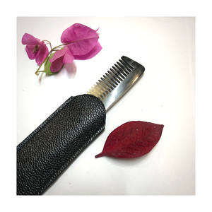 Peigne à cheveux en forme de corne de cargot blanc, pour hommes et femmes, peigne à oreilles large fait à la main avec logo personnalisé et bon marché, boutique - Product Image 2