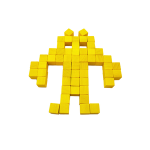 Khối Gỗ Màu Vàng 1 Cm Khối Gỗ Đồ Chơi Tài Nguyên Toán Học - Product Image 6