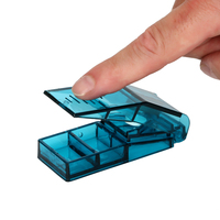 Boîte de rangement pour pilules en plastique recyclable ronde de fabrication turque avec couvercle, utilisation en extérieur, marque Wuglo, modèle