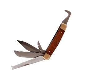 Cuchillo con mango de madera con doble bordes, hecho de acero inoxidable de calidad alemana - Product Image 5