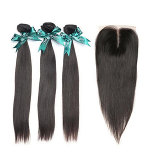 16 pouces-4x4 fermeture de cheveux vierges Type de cheveux os droit du Vietnam Offre Spéciale 2022 cheveux vietnamiens bruts de haute qualité - Product Image 4