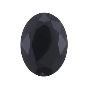 Wholesale High Quality Faceted Loose Gemstones 7X9mm Oval Cut Natural Black Spinel Certified by IGI Factory Price
