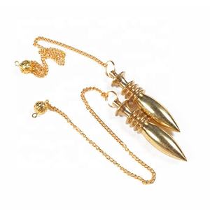 Péndulo curativo de Karnak dorado para Reiki, venta al por mayor, péndulos curativos de Karnak dorado, péndulo hecho a mano, curación espiritual - Product Image 1