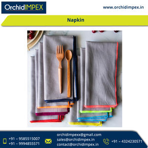 Serviette de Table en coton/lin organique, 1 pièce, pour la cuisine, avec port indien - Product Image 4