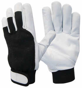 Guantes de seguridad de cuero de cabra para jardinería, accesorio mecánico automático para conducción, montaje - Product Image 3