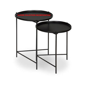 Juego de 2 mesas auxiliares de anidamiento modernas - Product Image 1