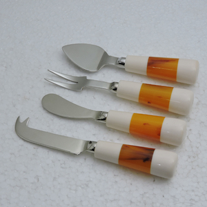 Ensemble de couteaux à fromage en acier inoxydable de haute qualité avec laiton plaqué pour la vente en gros en vrac Nouvelles idées de produits 2025 Gadgets de cuisine - Product Image 3