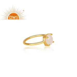 Juego de joyas de arcoíris, piedra Natural de Luna, Gema chapada en oro, anillo de plata 925 con estilo, fabricante de joyería - Product Image 3