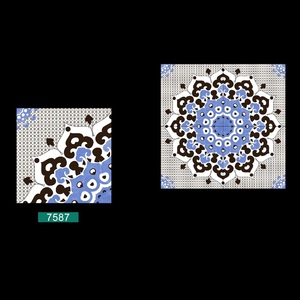 กระเบื้องปูพื้นพอร์ซเลนขัดเงาสีขาวและสีส้มขนาด 40x40ซม - Product Image 2