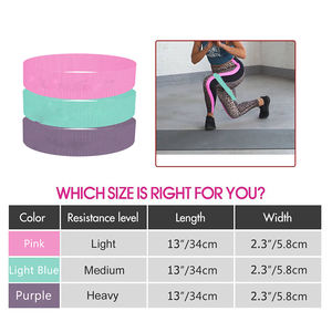 Bandas elásticas de resistencia para hacer ejercicio, bandas de Tela con estampado personalizado, respetuosas con el medio ambiente, para Fitness - Product Image 4