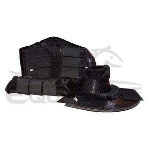 ขายส่งรองเท้าเอ็นออกแบบเองอุปกรณ์ขี่ม้าป้องกันขาขนแกะสีดําจระเข้ม้าแปรงรองเท้า - Product Image 6