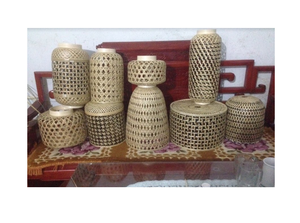 โคมไฟไม้ไผ่ธรรมชาติ งานแฮนด์เมด ตกแต่งสไตล์โมเดิร์น โคมไฟห้อยเพดานไม้ไผ่ - Product Image 2