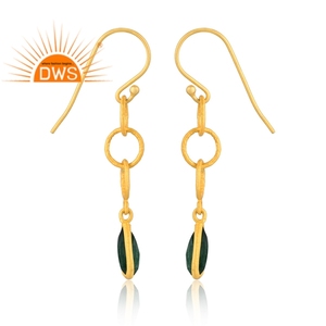 Pendientes Colgantes de Plata de Ley 925 con Cuarzo Verde Aventurina, Fabricante de Joyería - Product Image 3