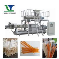 Máquina para Fabricar Pajitas Comestibles de 7.5 Pulgadas con Sabor a Manzana, Producto a Base de Granos, SUS 304/316, Capacidad de 500-5000 kg/h