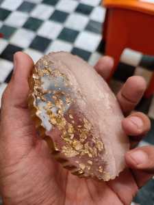 DIY สีขาวอีพ็อกซี่เทอร์ควอยซ์เรซิ่น Coasters ตั้ง Geode เรซิ่นในสีเขียวขุ่นและสีทอง - Product Image 2