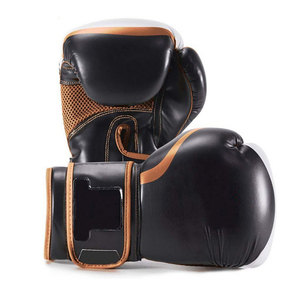Leather Boxing Gloves With Velcro Closure Breathable Design For Adults Training Use - Product Image 1
