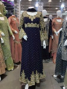 ชุดเดรสยาวลากพื้นสวยปักลายด้วยลูกปัดแก้วคริสตัล,DABKA,ชุดทำงานสำหรับสวมใส่ในงานปาร์ตี้/งานแต่งงาน @ 2022 - Product Image 2