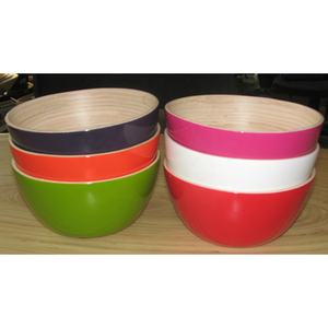 Ensemble de bols à soupe en bambou enroulé à la main Mini vaisselle Revêtement laqué Finition imprimée polie Vaisselle commerciale durable - Product Image 1