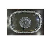 Nouvelle arrivée fait à la main Antique rond argent plateau de service métal cuivre laiton de haute qualité