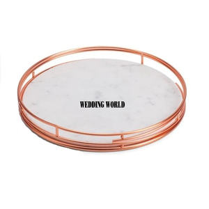 ถาดเสิร์ฟหินอ่อนบนโต๊ะจานทำมือคุณภาพสูงสไตล์คลาสสิกขายดีเครื่องใช้บนโต๊ะอาหารจานเสิร์ฟหินอ่อนใหม่สไตล์แฟนซี - Product Image 2