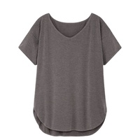 T-shirt court pour femme, best-seller, couleur personnalisée, col en V, grande taille, style hip-hop, broderie boutonnée, anti-rides, respirant, séchage rapide
