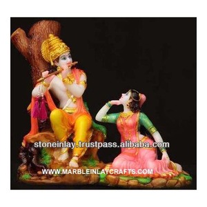 Statue Exclusive en marbre Radha Krishna, grand modèle de Statue Exclusive, art et travail très fin - Product Image 1