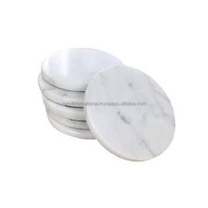 Posavasos de mármol blanco Esteras y almohadillas de mármol elegantes - Product Image 1