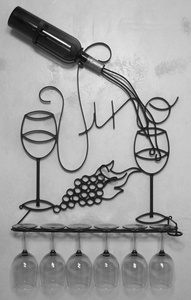 Soporte colgante de pared de Metal para botellas de vino y vidrio, estantes de almacenamiento decorativos, estante - Product Image 6