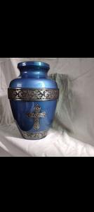 Brassworld India's Engraved Brass Pewter Keepsake Cremation Urn Elegant <b>Funeral</b> <b>Supplies</b> - Product Image 5