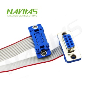 Câble plat OEM ODM D-sub 9 broches vers IDC 10 broches, câble AWM 2651, assemblage de câbles - Product Image 3