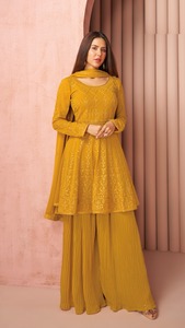 Heavy Fox Georgette ชุดสูทปักดิ้น,ชุดสูททำงาน Najneen มี4ด้านปัก Dupatta สำหรับสุภาพสตรี Kurti - Product Image 6