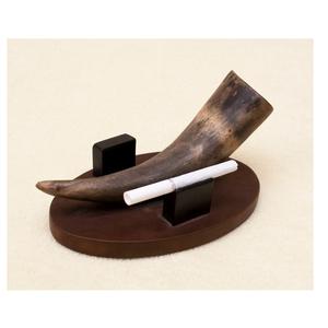 ฮอร์นตกแต่งพร้อมขาตั้งไม้สำหรับใส่ปากกาบนโต๊ะอาหารบ้านเขาวัว - Product Image 1