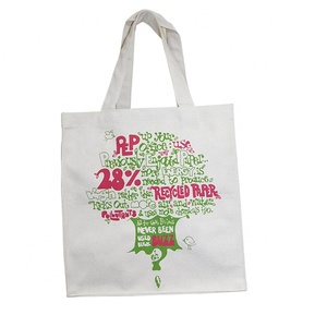 Personnalisé imprimé 100% coton dames plage sac fourre-tout taille standard réutilisable écologique toile Calico sac à provisions - Product Image 5