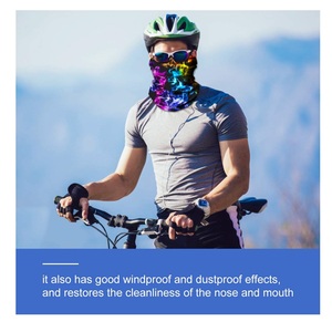 Cache-cou en polyester vert Protection UV coupe-vent masque facial écharpe crème solaire respirant Bandana Sports d'hiver accessoire pour adulte - Product Image 5