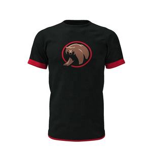 T-shirt imprimé à col rond de couleur verte à bas prix pour hommes 90% coton et 10% élasthanne - Product Image 5