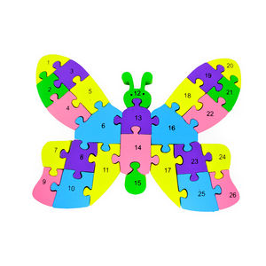 Rompecabezas del alfabeto de mariposa para niños, juego de letras, juguetes educativos - Product Image 1