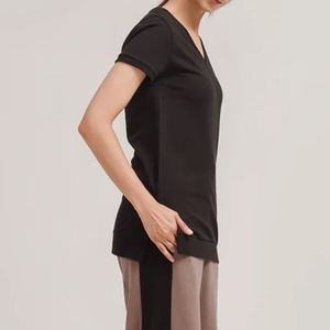 Alta calidad 100% algodón Slim Fit cuello redondo Casual camiseta verano cuello redondo liso camiseta XL Spandex tejido estampado suministro al por mayor - Product Image 3