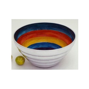 Cuencos modernos de metal de aluminio azul cielo para servir, fruteros redondos para vajilla y restaurante, plato de uso multiusos - Product Image 5