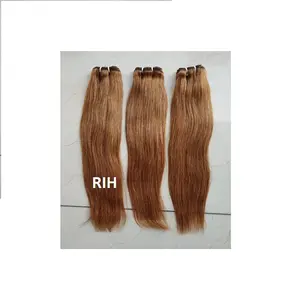 100% Raw Indian Silky And Smooth Golden Straight Cuticle Aligned Brazilian Human Weave Wholesale Hair Extension Bundles Vendors