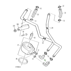 Pieza de abrazadera de manguera de alta calidad para tractor JD, componente de repuesto de banda de acero duradero para reparación de maquinaria RE66534 - Product Image 5