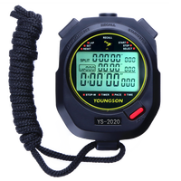 Chronomètre numérique électronique professionnel portable avec écran LCD, chronographe, fonction étanche et multifonctionnel pour le football