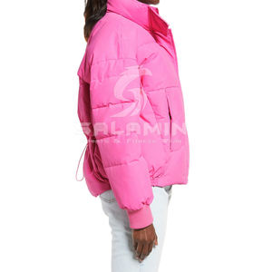 Venta al por mayor de las mujeres Shinny recortada de manga larga acolchado Puffer chaqueta abrigo de invierno para las señoras Shinny recortada de manga larga - Product Image 2