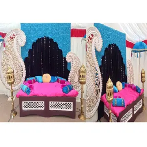 כלה מרוקאי מיטת מושב עבור Mehndi אירועים מרוקאי Mehendi נושא דקור מיטת/Sette מושלם מרוקאי נושא חתונה דקור אבזרי